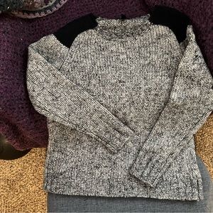 JCrew cozy knit sweater with contrast shoulders